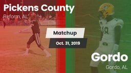Matchup: Pickens County vs. Gordo  2019