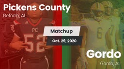 Matchup: Pickens County vs. Gordo  2020