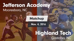 Matchup: Jefferson Academy vs. Highland Tech  2016
