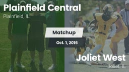 Matchup: Plainfield Central vs. Joliet West  2016