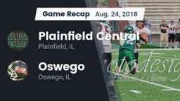 Recap: Plainfield Central  vs. Oswego  2018