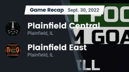 Recap: Plainfield Central  vs. Plainfield East  2022