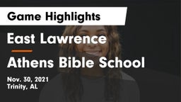 East Lawrence  vs Athens Bible School Game Highlights - Nov. 30, 2021