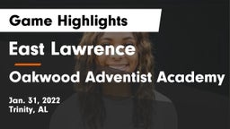 East Lawrence  vs Oakwood Adventist Academy Game Highlights - Jan. 31, 2022