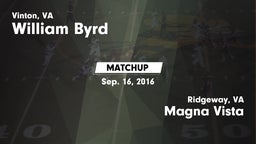 Matchup: Byrd vs. Magna Vista  2016