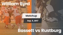 Matchup: Byrd vs. Bassett vs Rustburg 2017