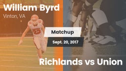 Matchup: Byrd vs. Richlands vs Union 2017
