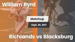 Matchup: Byrd vs. Richlands vs Blacksburg 2017
