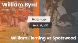 Matchup: Byrd vs. William Fleming vs Spotswood 2017
