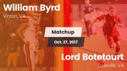 Matchup: Byrd vs. Lord Botetourt  2017