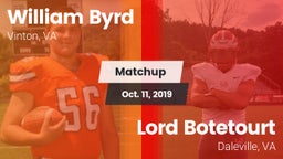 Matchup: Byrd vs. Lord Botetourt  2019