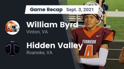 Recap: William Byrd  vs. Hidden Valley  2021
