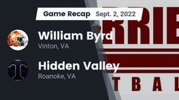 Recap: William Byrd  vs. Hidden Valley  2022