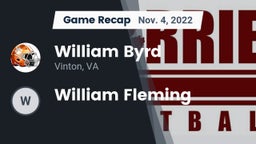 Recap: William Byrd  vs. William Fleming  2022