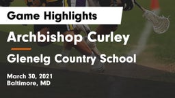 Archbishop Curley  vs Glenelg Country School Game Highlights - March 30, 2021