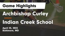 Archbishop Curley  vs Indian Creek School Game Highlights - April 25, 2023