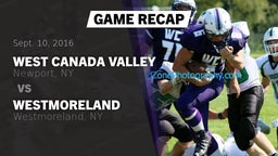 Recap: West Canada Valley  vs. Westmoreland  2016