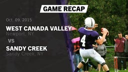 Recap: West Canada Valley  vs. Sandy Creek  2015
