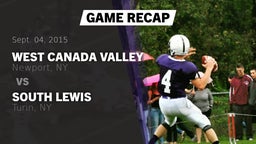 Recap: West Canada Valley  vs. South Lewis  2015