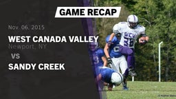 Recap: West Canada Valley  vs. Sandy Creek 2015