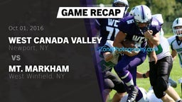 Recap: West Canada Valley  vs. Mt. Markham  2016