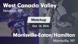 Matchup: West Canada Valley vs. Morrisville-Eaton/Hamilton  2016