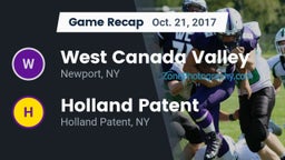 Recap: West Canada Valley  vs. Holland Patent  2017