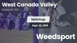 Matchup: West Canada Valley vs. Weedsport 2018