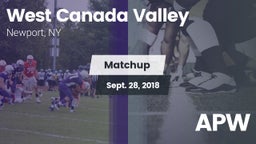Matchup: West Canada Valley vs. APW 2018