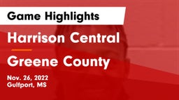 Harrison Central  vs Greene County  Game Highlights - Nov. 26, 2022