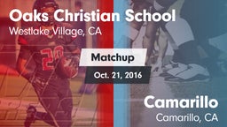 Matchup: Oaks Christian vs. Camarillo  2016