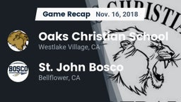 Recap: Oaks Christian School vs. St. John Bosco  2018