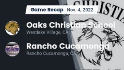 Recap: Oaks Christian School vs. Rancho Cucamonga  2022
