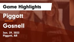 Piggott  vs Gosnell  Game Highlights - Jan. 29, 2022