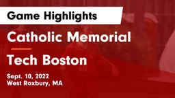 Catholic Memorial  vs Tech Boston Game Highlights - Sept. 10, 2022