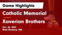 Catholic Memorial  vs Xaverian Brothers  Game Highlights - Oct. 20, 2022