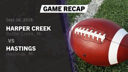 Recap: Harper Creek  vs. Hastings  2016