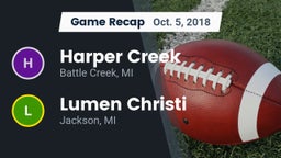 Recap: Harper Creek  vs. Lumen Christi  2018