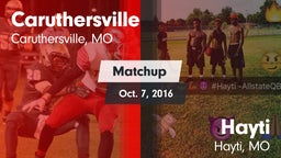 Matchup: Caruthersville vs. Hayti  2016