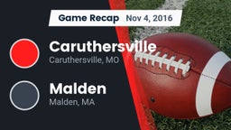Recap: Caruthersville  vs. Malden  2016