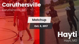 Matchup: Caruthersville vs. Hayti  2017