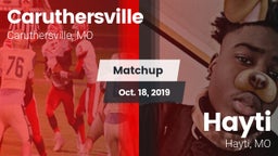 Matchup: Caruthersville vs. Hayti  2019