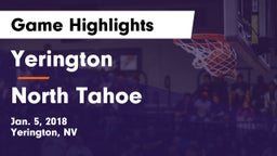 Yerington  vs North Tahoe Game Highlights - Jan. 5, 2018