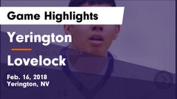 Yerington  vs Lovelock Game Highlights - Feb. 16, 2018