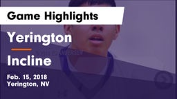 Yerington  vs Incline Game Highlights - Feb. 15, 2018