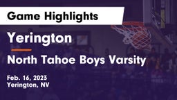 Yerington  vs North Tahoe Boys Varsity Game Highlights - Feb. 16, 2023