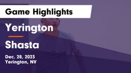 Yerington  vs Shasta  Game Highlights - Dec. 28, 2023