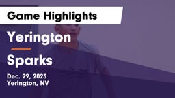 Yerington  vs Sparks  Game Highlights - Dec. 29, 2023