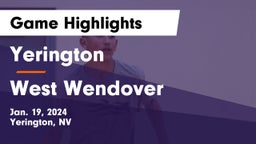 Yerington  vs West Wendover  Game Highlights - Jan. 19, 2024