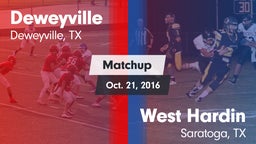 Matchup: Deweyville vs. West Hardin  2016